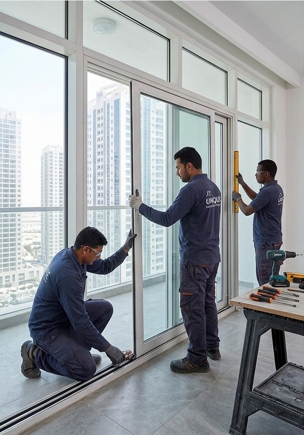 Aluminium & Glass work by Unique Technical Services
